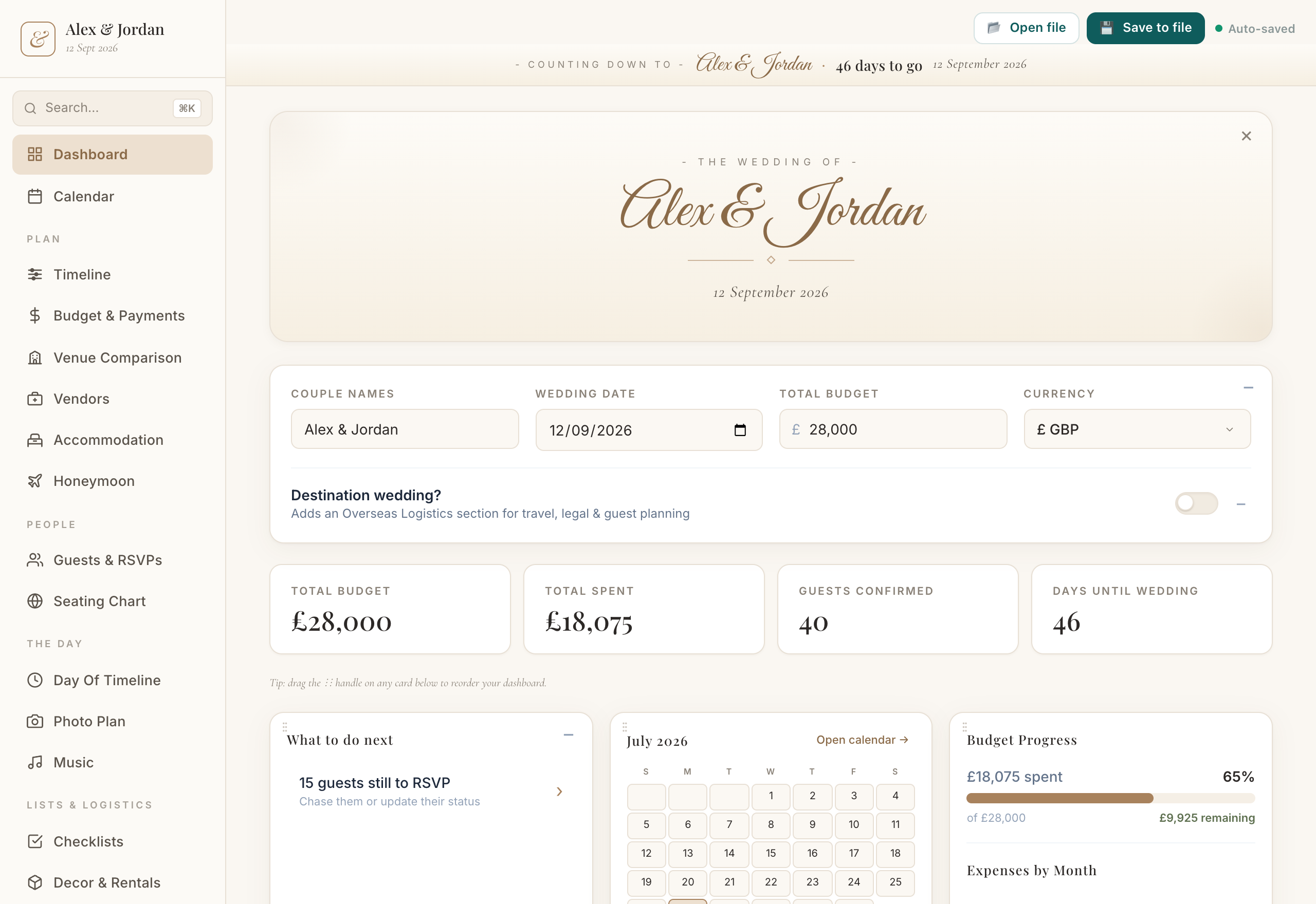 Wedding Planner preview